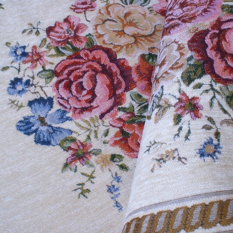 UKELER Luxury Soft Rustic Floral Area Rugs Washable Elegant Shabby Rose Rug Non Slip Accent Floor Rugs Carpet for Bedroom (31.5''x47.2'', Country Rose) - Image 3